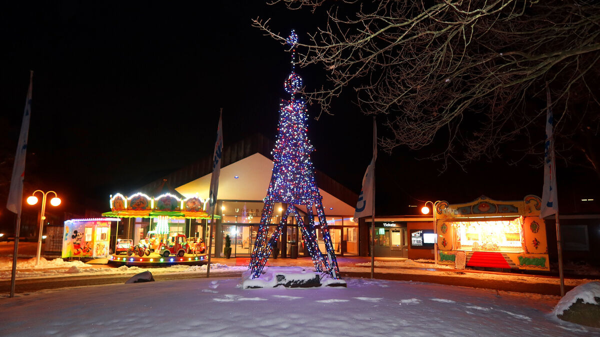 Kinderkarussell und Konzertorgel im winterlichen Lichterglanz: Ein Funken Erinnerung an Kindheit und die Magie des Fleckenmarktes. Foto: Tonn