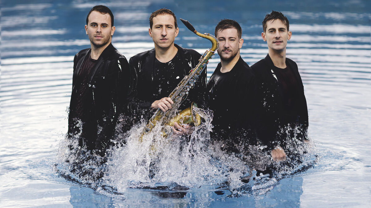 Vier Freigeister aus Barcelona: Pere Méndez (Sopransaxophon), Víctor Serra (Altsaxophon), Robert Seara (Tenorsaxophon) und Daniel Miguel (Baritonsaxophon) bilden das Kebyart Saxofonquartett. Foto: Igor Studio