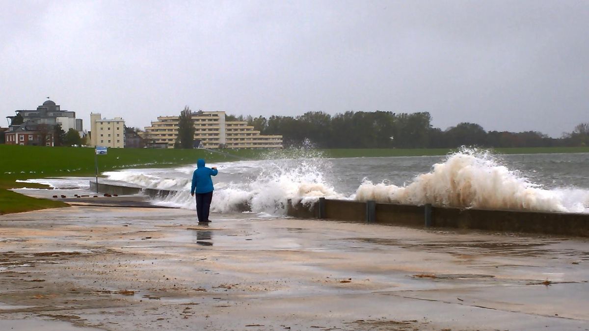 Die erste Sturmflut im Herbst 2018. Foto: Pejic