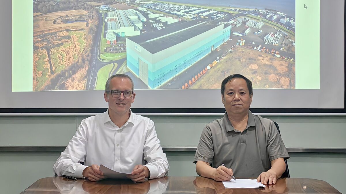 Heiko Mützelburg (l.) ist neuer CEO der Titan Wind Energy (Germany) GmbH. Foto: Titan