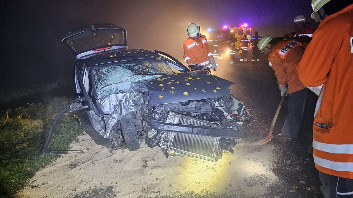 Während der Verletzte noch medizinisch versorgt wurde, nahmen Beamte der Polizei Hemmoor den Unfall auf und leiteten erste Ermittlungen zur Ursache ein. Foto: Jürgen Lange