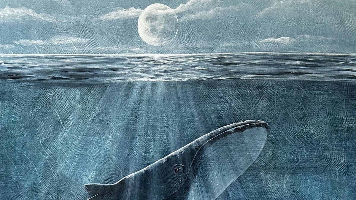 Wale als Motiv, Meer als Hintergrund. In „Ansichtssache“ zeigt ARTenreich, dass jeder Blick auf die Natur ein persönlicher ist. Foto-Ausschnitt: AFH