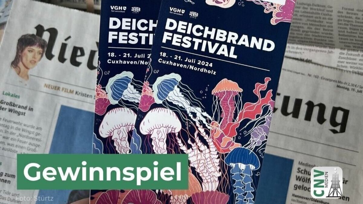 Die Tickets für Deichbrand 2024 sind verlost, das Gewinnspiel der Cuxhaven-Niederelbe Verlagsgesellschaft ist beendet. Foto: Stürtz