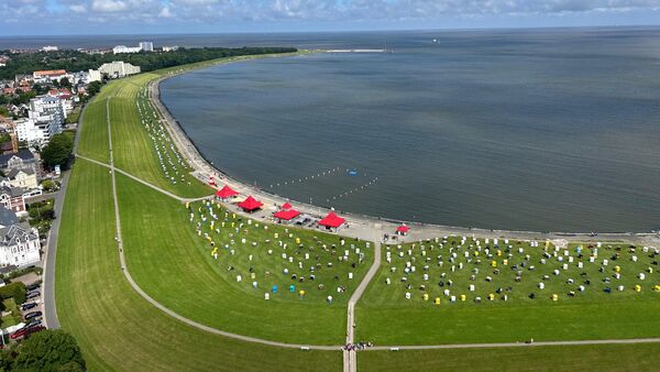 Bauarbeiten in Cuxhavens Grimmershörnbucht: Wohin die 114 Strandkörbe wandern werden