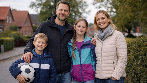 So stellt sich die Künstliche Intelligenz eine typische Lamstedter Familie vor