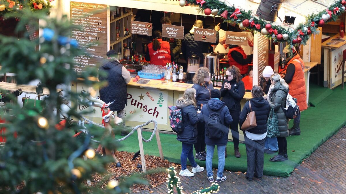 Besucher genießen den Weihnachtsmarkt rund um das Schloss trotz der hohen Preise für Glühwein und andere Leckereien. Foto: Larschow