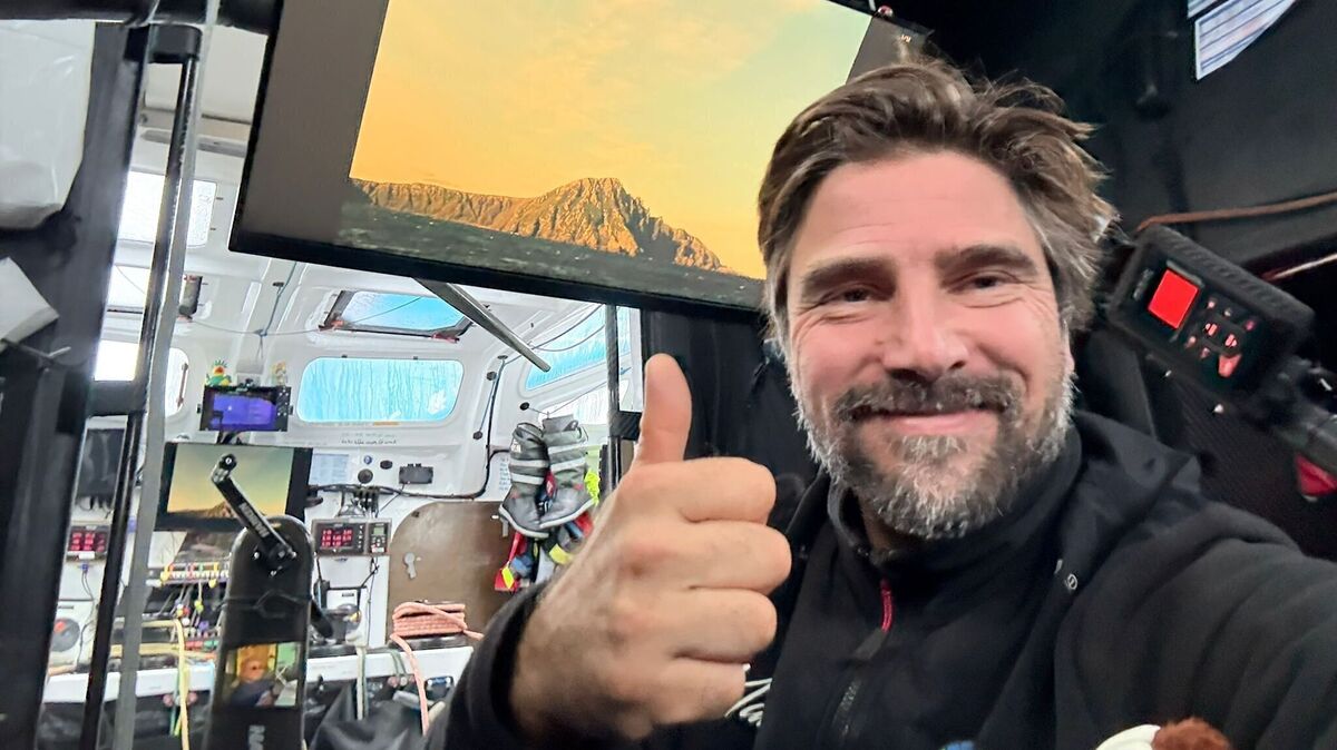 Weit ist es nicht mehr. Boris Herrmann hat das Ziel fest vor Augen. Foto: Boris Herrmann, picture alliance/dpa/Team Malizia