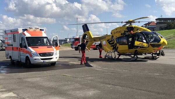 Badeunfall in der Grimmershörnbucht Cuxhaven: Rettungshubschrauber im Einsatz