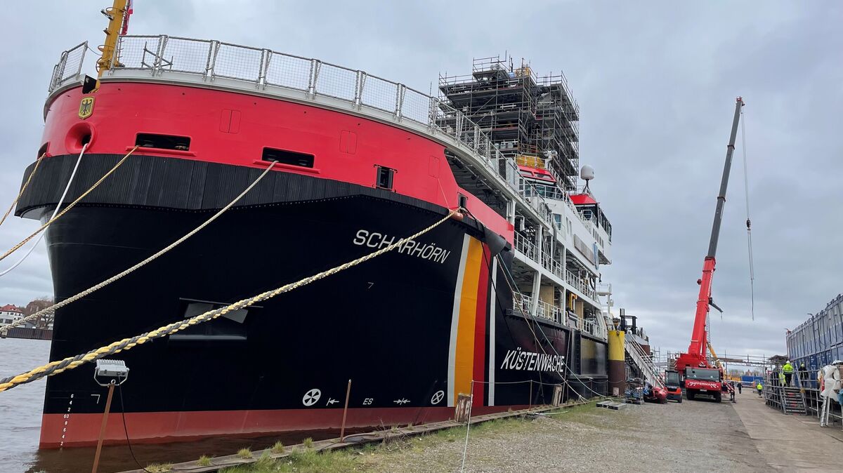 Die "Scharhörn" soll bereits Ende des Jahres in den Dienst gestellt werden. Die letzten Arbeiten werden auf der Fassmer-Werft in Berne vorgenommen. Foto: Kramp