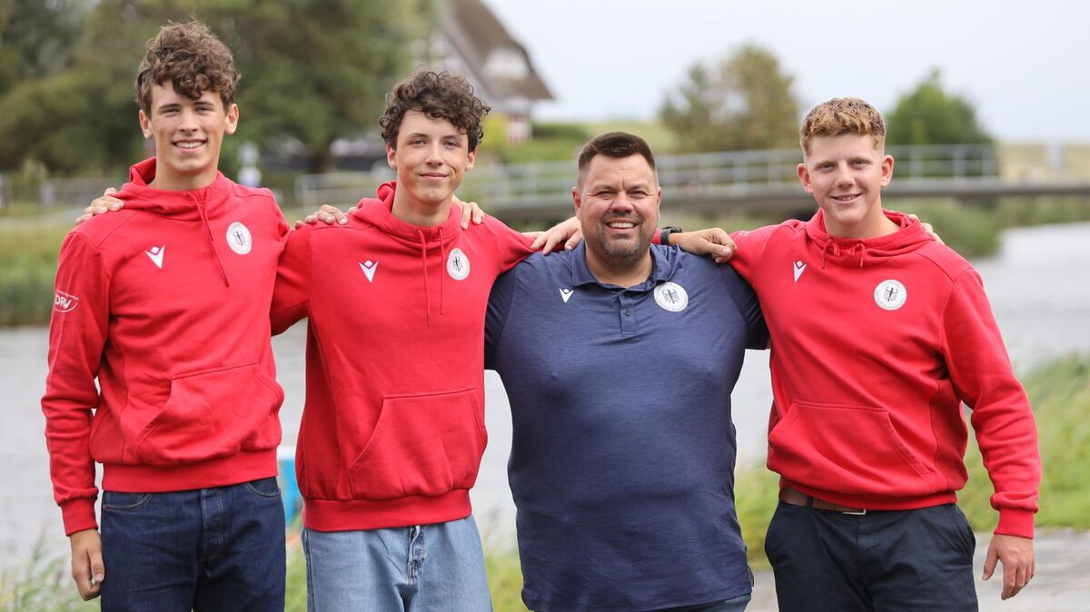 Sorgten international für Aufsehen (v.l.): die Otterndorfer Thore Eibich, Hannes Herting, Martin Ramm und Christopher tom Wörden. Foto: Unruh