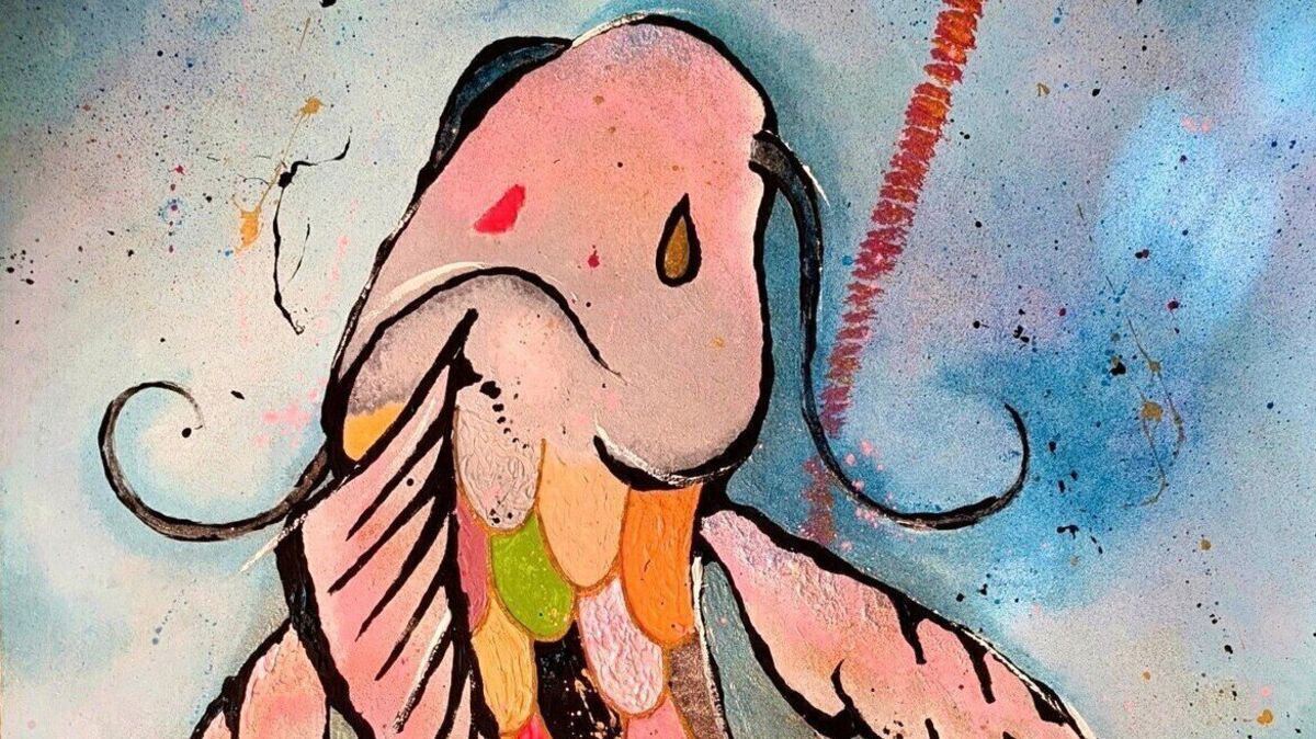 Ein Fisch als Zeichen – und das passt im Alten Fischereihafen natürlich wie die Flunder aufs Filet: Ausschnitt des Plakatmotivs zur Ausstellung von Malte Wendland. Foto: Wendland