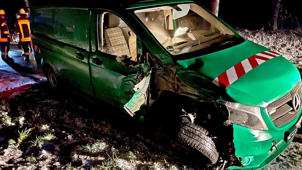 Der Fahrer des Mercedes Vito blieb bei dem Unfall unverletzt. Foto: Lange