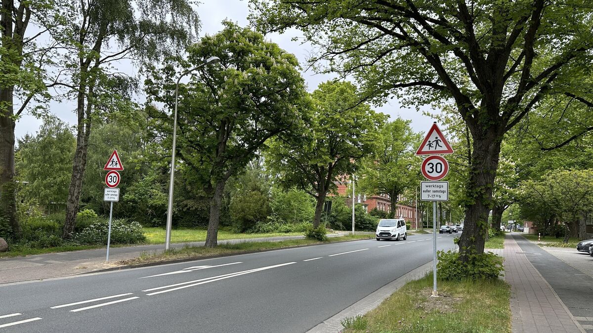 Die Abendrothstraße sei in dem Moment wie ausgestorben gewesen, berichtet die 72-jährige Cuxhavenerin, die sich zusammen mit ihrer Hündin der Attacke einer Kindergruppe ausgesetzt sah. Foto: Reese-Winne