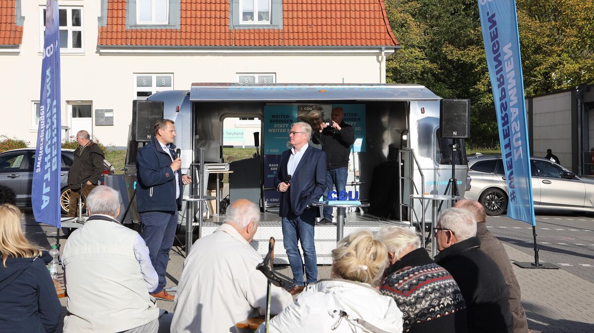Bernd Althusmann zeigte sich nach dem TV-Duell mit Stephan Weil (SPD) am Dienstag angriffslustig und siegessicher. Foto: Fischer
