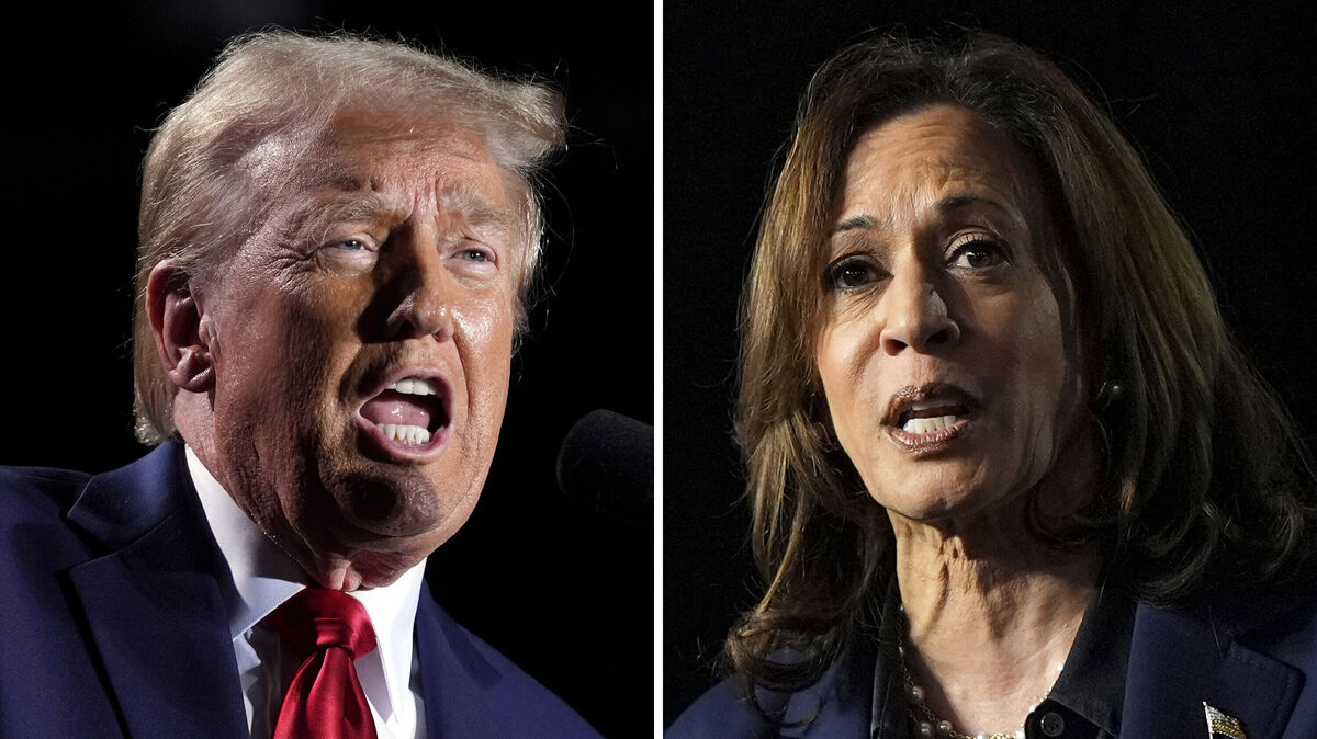 Zwei Kandidaten im Fokus: Die Spannung steigt vor der US-Präsidentschaftswahl 2025. Donald Trump (l.) und Kamala Harris wollen ins Weiße Haus einziehen. Foto: picture alliance/dpa/AP