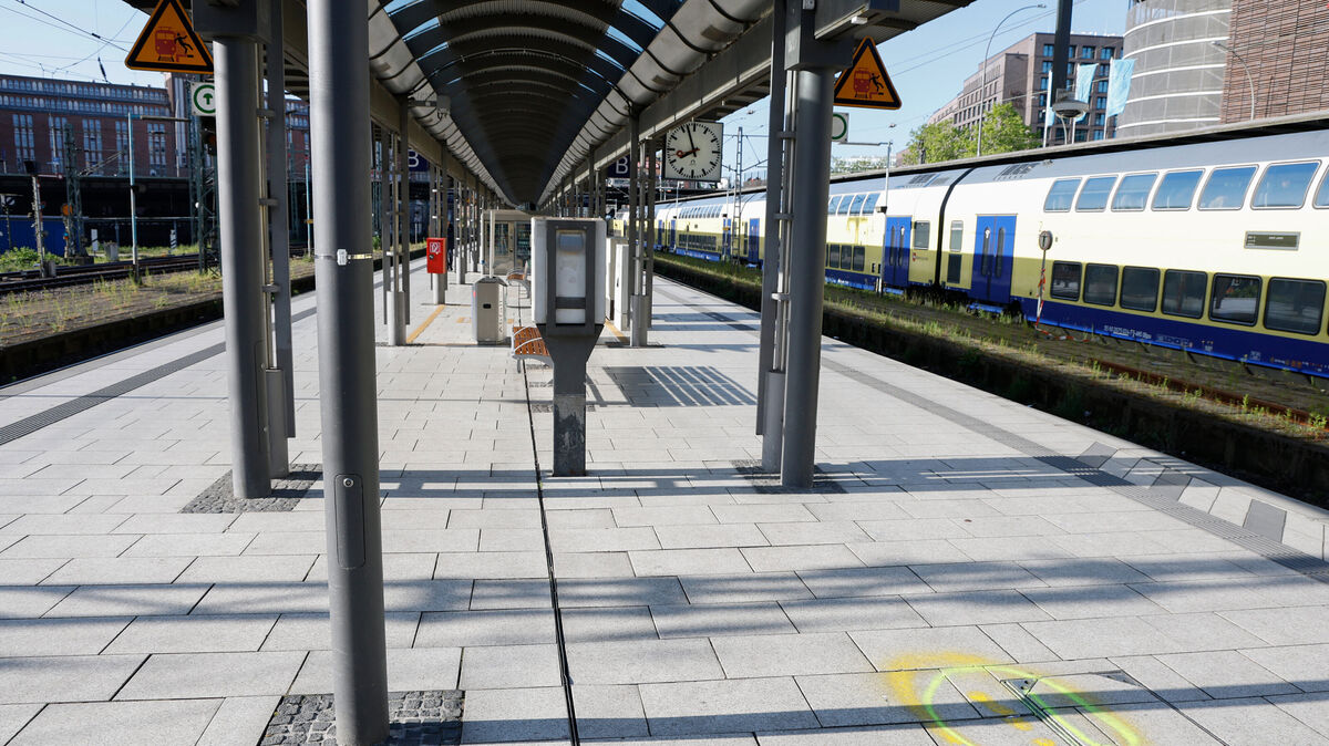 Hamburg Hauptbahnhof: Am Gleis spielte sich die Gewalttat ab – 18 Menschen wurden verletzt. Foto: Georg Wendt/dpa