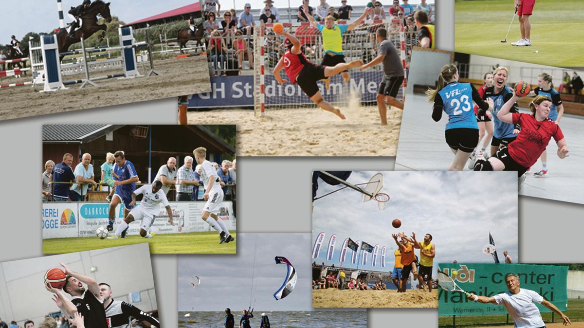 Von dem vielfältigen Sportangebot im Cuxland darf seit langer Zeit ein Großteil wegen der Auflagen bezüglich der Corona-Pandemie nicht ausgeübt werden. Ausnahmen gibt es aber, wie zum Beispiel Golf, Tennis oder Kitesurfen. Fotocollage: Wienzek