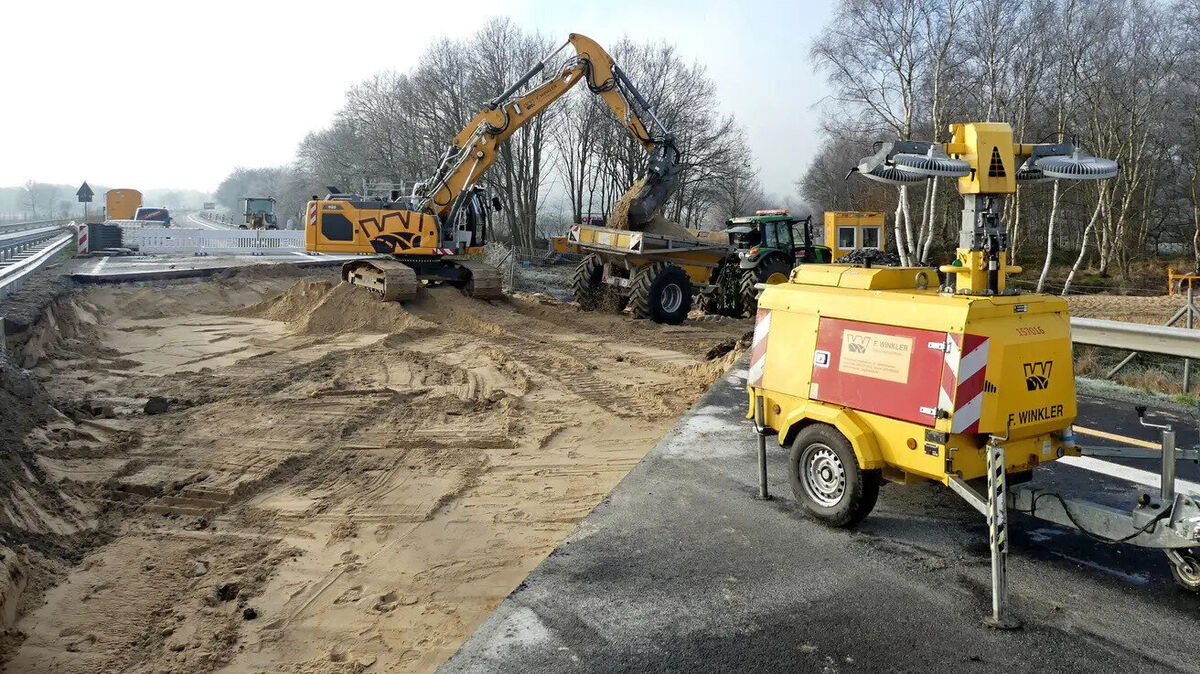Die sechste Bauphase hat begonnen. Bald sollen zwischen Altenwalde und Nordholz keine Baustellenfahrzeuge mehr rollen. Foto: Autobahn GmbH