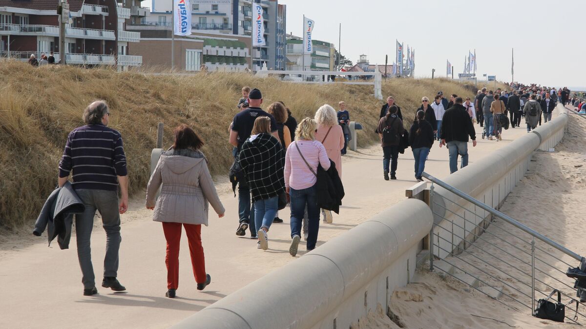 Urlauber auf der Duhner Promenade: Wegen Abstandsregeln und Limits ist das Thema Besucherlenkung in der Pandemie aktueller denn je. Foto: Potschka