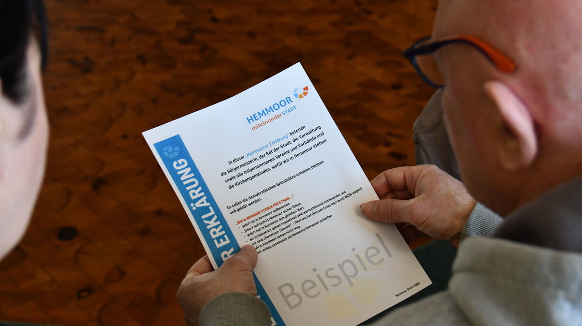 Kurz und knapp sind die Grundsätze der Hemmoor Erklärung zusammengefasst, die vom Arbeitskreis formuliert und vom Rat verabschiedet worden sind. Foto: Egbert Schröder