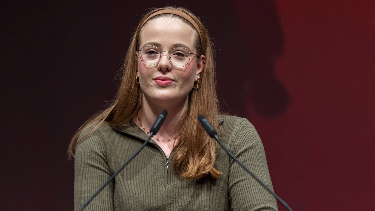 Kirsti Elle beim Juso-Kongress in Mannheim. Foto: Fionn Große