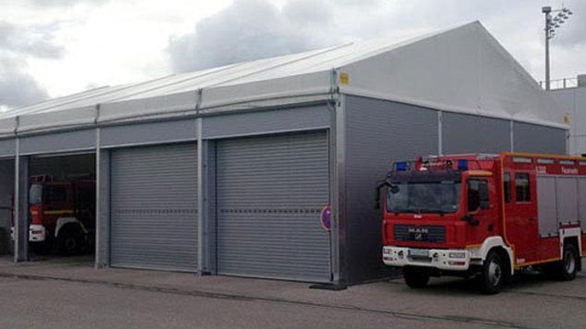 Die Feuerwehr in Fürstenwalde nutzt ähnliche Leichtbauhallen, wie sie auch für Cuxhaven geplant sind, und ist damit zufrieden. Foto: red